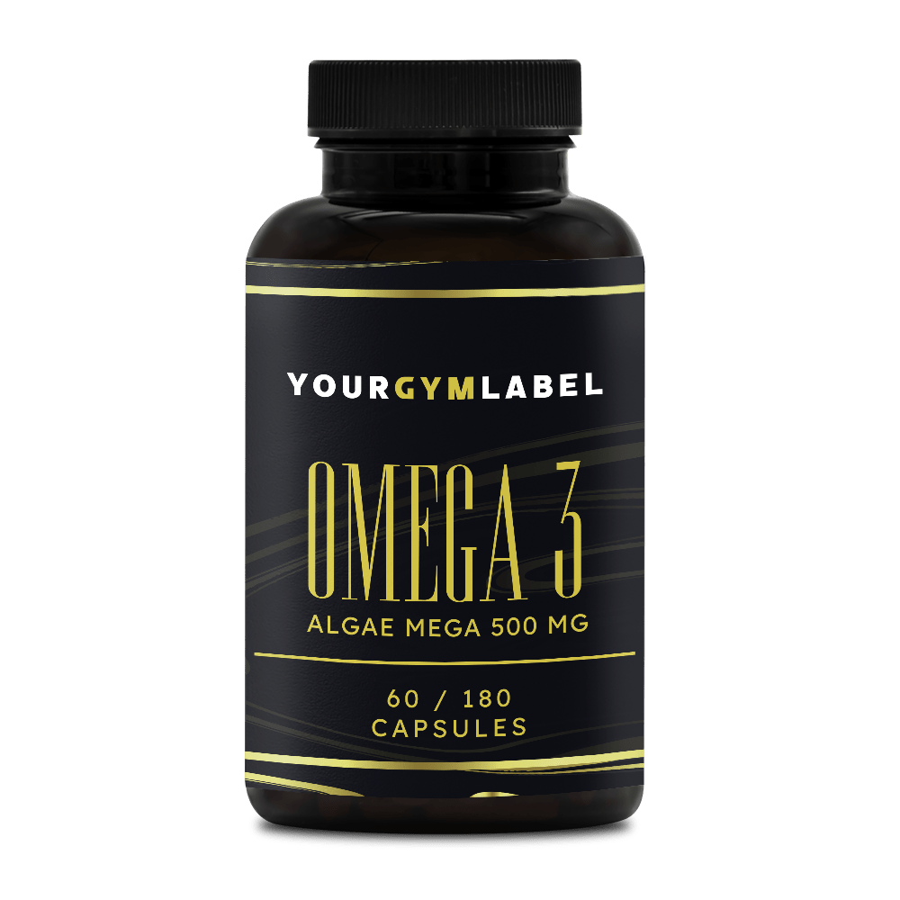 Omega 3 (Algae Mega 500 mg) - 60/180 Capsules - YOURGYMLABEL