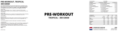 Pre-Workout, Tropical - 300 Gram - YOURGYMLABEL
